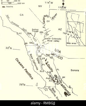 . Annual report - Western Society of Malacologists. Mollusks; Mollusks. FIGURE 1. GEOGRAPHIC INDEX MAP, MODERN AND ANCESTRAL GULF OF CALIFORNIA MEXICO: A-G, Isla Angel de la Guaida; BAd, Bahia Adair; BK, Bahia Kino; CP, Ceno Prieto geotheimal field; CR, Consag Rock; E, Ensenada; G, Guaymas; M, Mexicali; Ani, Bahia las Animas; Ang, Bahfa de los Angeles; P, Isla Pallida; Pu, Pueilecitos; PL, Puerto Libertad; PP. Puerto Peiiasco and Bahia Choila (Choya Bay); PSF, Punta San Fiancisquito; SC, Siena de los Cucupas; SE, Isla San Esteban; SF. San Felipe; SSPM. Siena San Pedro Martir; SLG, Bahia San Lu Stock Photo