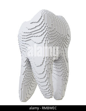 3d printed tooth isolated on white background Stock Photo - Alamy