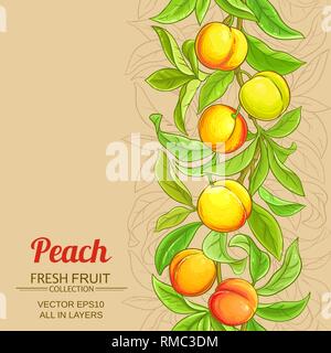 peach vector pattern on color  background Stock Vector