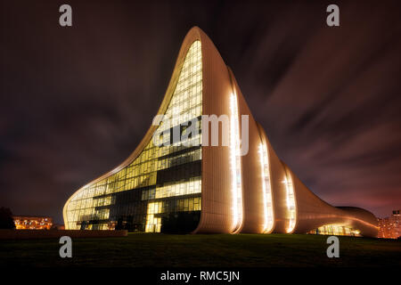 Heydar Aliyev Center Architecture in Baku, Azerbaijan taken in January 2019 Stock Photo