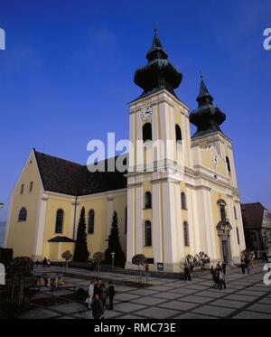 The Pilgrimage Church of Maria Taferl over the Danube in the Wachau. Stock Photo