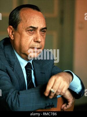 Leonardo Sciascia (1921-1989), Italian writer and politician. Undated photo, probably around the year 1980. Stock Photo