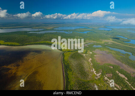 Aerial view, Everglades Natuional Park, FLORIDA, USA, AMERICA Stock Photo