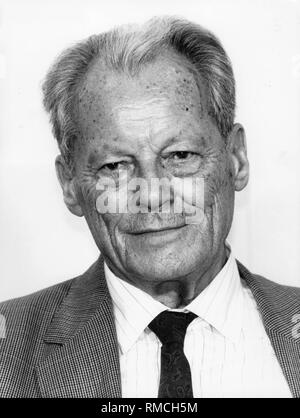 Willy Brandt, former Chancellor and honorary chairman of the SPD. Stock Photo