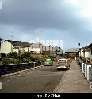 Single-family house settlement in Bad Frankenhausen. Stock Photo