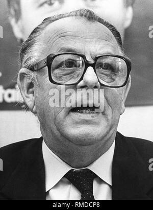 Hans-Juergen Wischnewski, treasurer of the SPD. Stock Photo