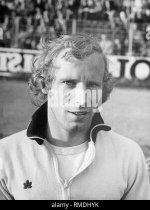 Footballer Berti Vogts of Borussia Moenchengladbach. Stock Photo