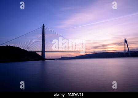 Istanbul Yavuz Sultan Selim Bosphorus Bridge Stock Photo