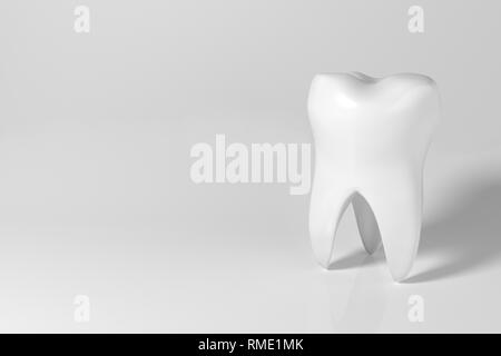 Healthy tooth, Dental care concept, Realistic 3d illustration Stock Photo