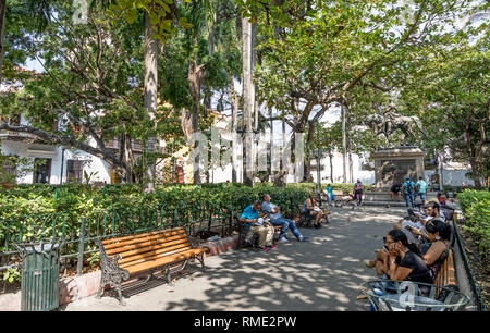 Plaza De Bolivar Gardens Cartagena Colombia South America Stock Photo