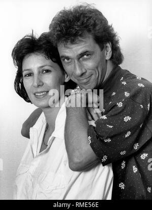 Presenter Hugo Egon Balder with his wife Rosanne.  Hugo Egon Balder, producer, Germany, TV Stock Photo