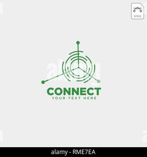 connecting communication logo template vector illustration icon element isolated - vector Stock Vector