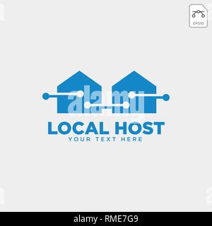 home network connection logo template vector illustration icon element isolated - vector Stock Vector