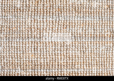 Jute fabric or thick jute carpet for background. Natural sackcloth texture. Copy space for text. Stock Photo