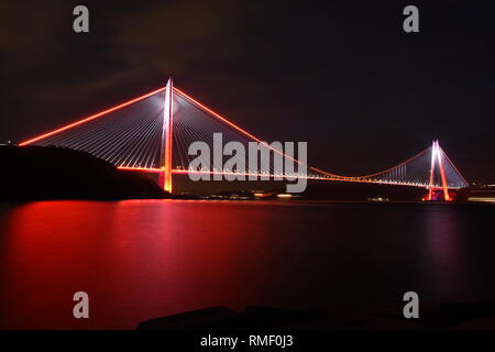 Istanbul Yavuz Sultan Selim Bosphorus Bridge Stock Photo