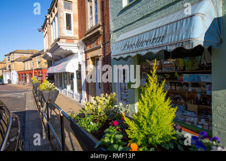 posh second home celebrity owning area Seaview, Hotel, houses, shops, high, street, seafront, yacht, club, Stock Photo