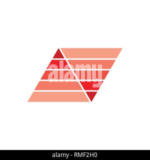 triangle gradient linked geometric logo Stock Vector