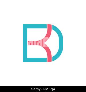 letter kd linked geometric line logo vector Stock Vector