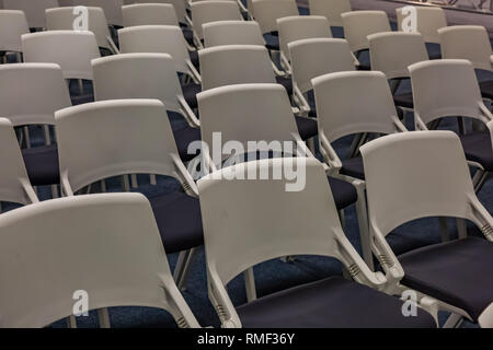 Rows of seats with chairs in a conference room Stock Photo