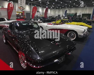 ExCel London, UK. 14th Feb 2019. Car Classic Show 2019 opens its doors at ExCel exhibition centre, London, UK Credit: Nastia M/Alamy Live News Stock Photo