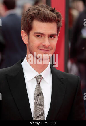 London, UK, 10th April 2014  World Premiere of 'The Amazing Spider-Man 2' at Odeon Leicester Square Photo Shows: Andrew Garfield Stock Photo