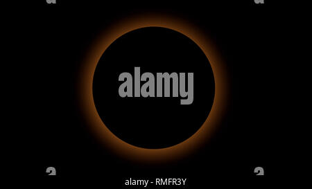 A solar eclipse occurs when a portion of the Earth is engulfed in a shadow cast by the Moon which fully or partially blocks sunlight. Stock Photo