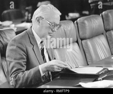 Dr. Gerhard Stoltenberg, Federal Minister of Finance. Stock Photo