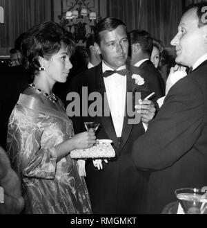 Marianne Koch with her husband Gerhard Freund, 1958 Stock Photo ...