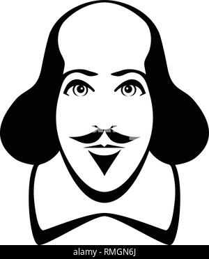 William Shakespeare cartoon in comic style Stock Vector Image & Art - Alamy