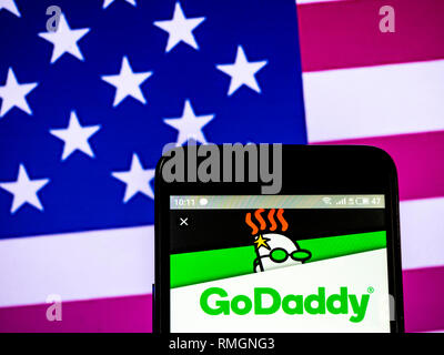 Go Daddy company logo seen displayed on smart phone Stock Photo - Alamy