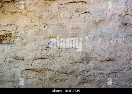 Old painted brick work Stock Photo