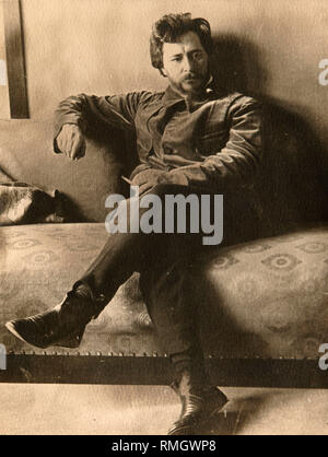 Portrait of the author Leonid Andreyev (1871-1919). Photograph Stock Photo