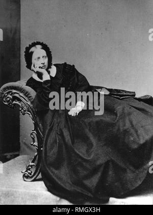 Portrait of Grand Duchess Alexandra Petrovna of Russia, Princess of Oldenburg (1838-1900). Albumin Photo Stock Photo