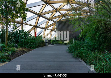 Crossrail Place Roof Garden | Canary Wharf Stock Photo
