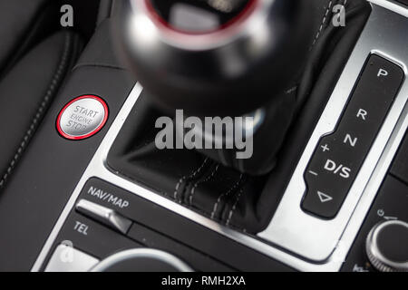 Hong Kong, China Jan 8, 2019 : Audi RS 3 2019 Gearbox Jan 16 2019 in Hong Kong. Stock Photo