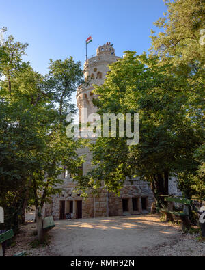 The Elizabeth Lookout Tower above Budapest on a summer day Stock Photo