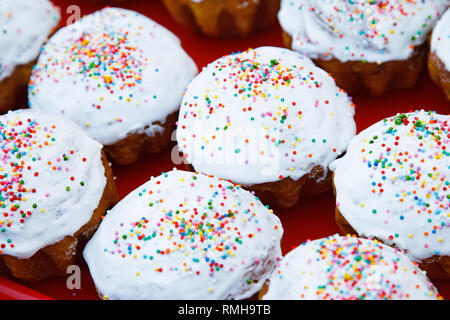 Easter cakes. Happy easter. top view Stock Photo