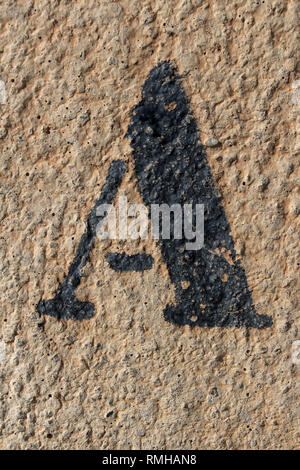 stencil letters in spray paint, letter a Stock Photo