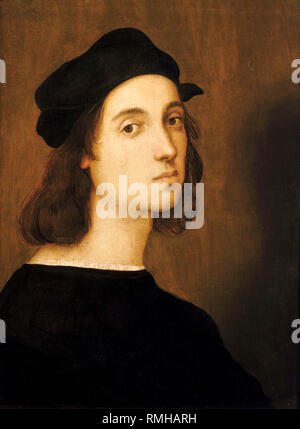 Raphael, portrait of Raffaello Sanzio da Urbino (1483 – 1520), Italian artist painter Stock Photo