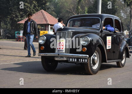 1951 Ford Prefect car with 1172 cc and 4 cylinder engine, WBB 1349, India. Stock Photo