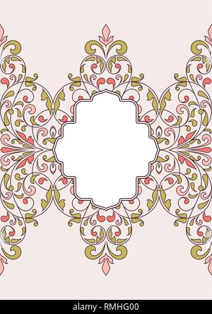 Floral pattern for invitation or greeting card Stock Vector