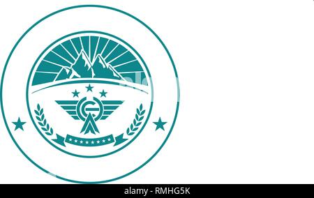 mountain landscape logo template vector illustration icon element isolated - vector Stock Vector