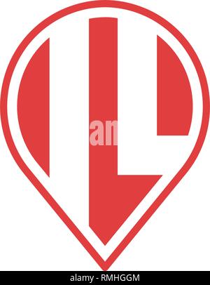 initial F, FI, IF, IL Logo template vector illustration icon element isolated - vector Stock Vector