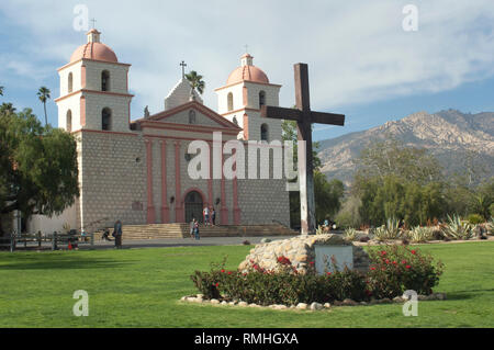 Santa Barbara Mission, Santa Barbara California. Digital photograph Stock Photo