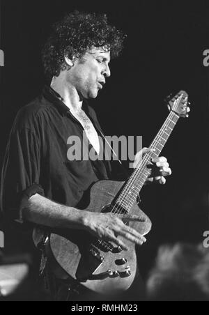 Singer, songwriter & guitarist Lyndsey Buckingham is shown performing 'live' in concert. Stock Photo