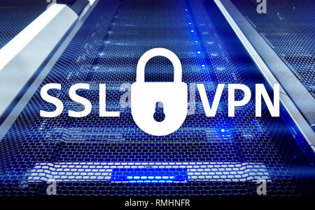 SSL VPN. Virtual private network. Encrypted connection. Stock Photo