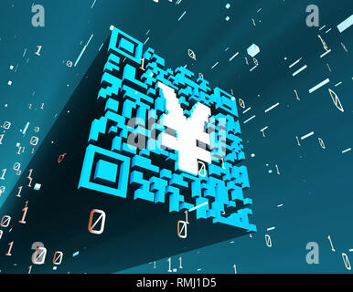 Technical data QR code and RMB, data identification Stock Photo - Alamy