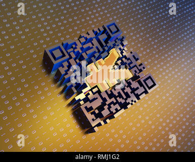 Technical data QR code and RMB, data identification Stock Photo - Alamy