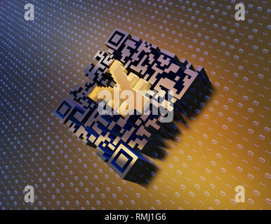 Technical data QR code and RMB, data identification Stock Photo - Alamy