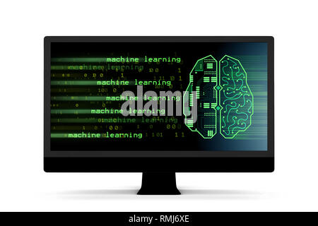 Machine learning and cognitive computing - 3d rendering Stock Photo